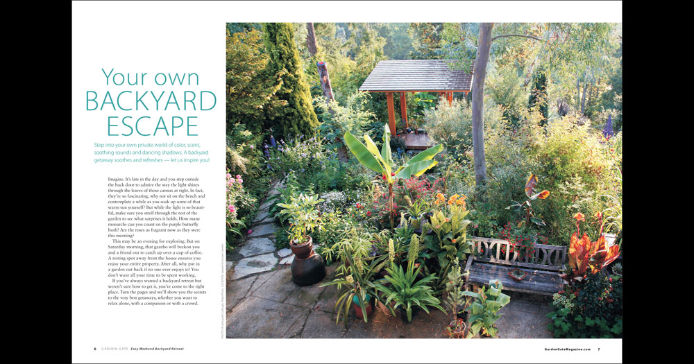 Garden Gate Magazine, Easy Weekend Backyard Retreats 2011